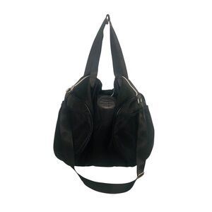 Art of Shaving Black Nylon Shoulder Tote with Mesh Side Pockets